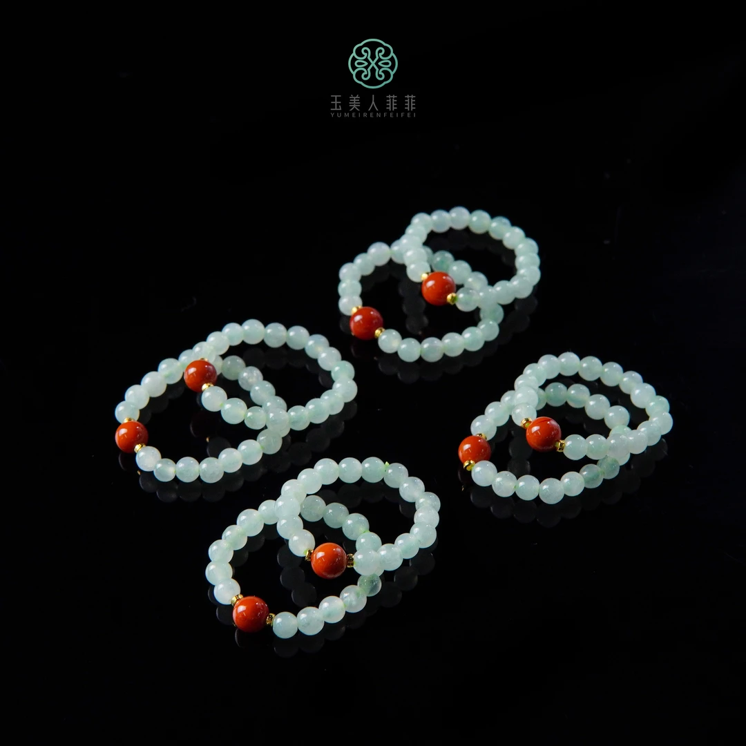 石惑珠宝+翡翠小米珠戒圈约3mm+-多样性发一~介意勿拍