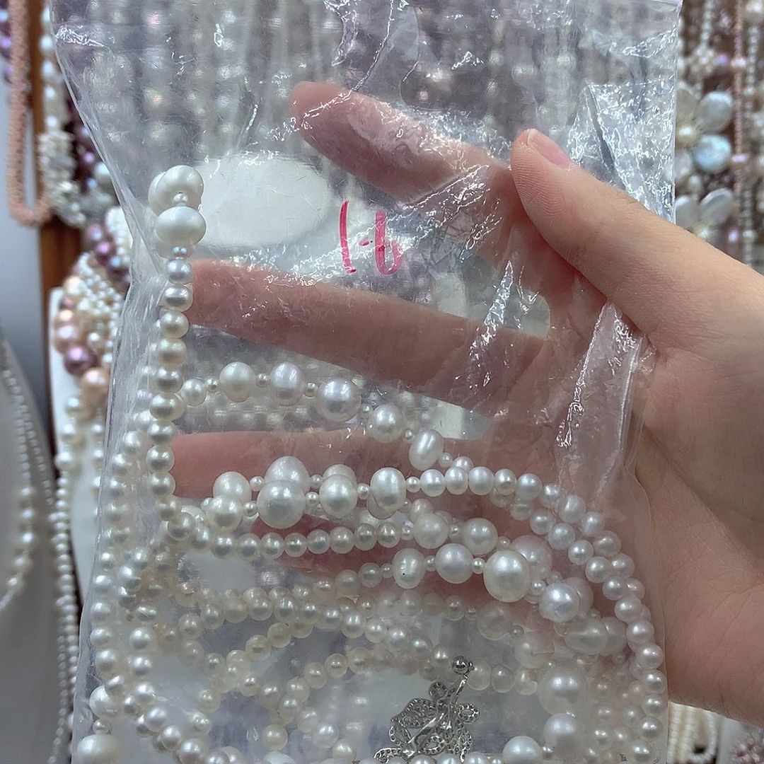 照***亮项链耳饰淡水珍珠银S925镶嵌
