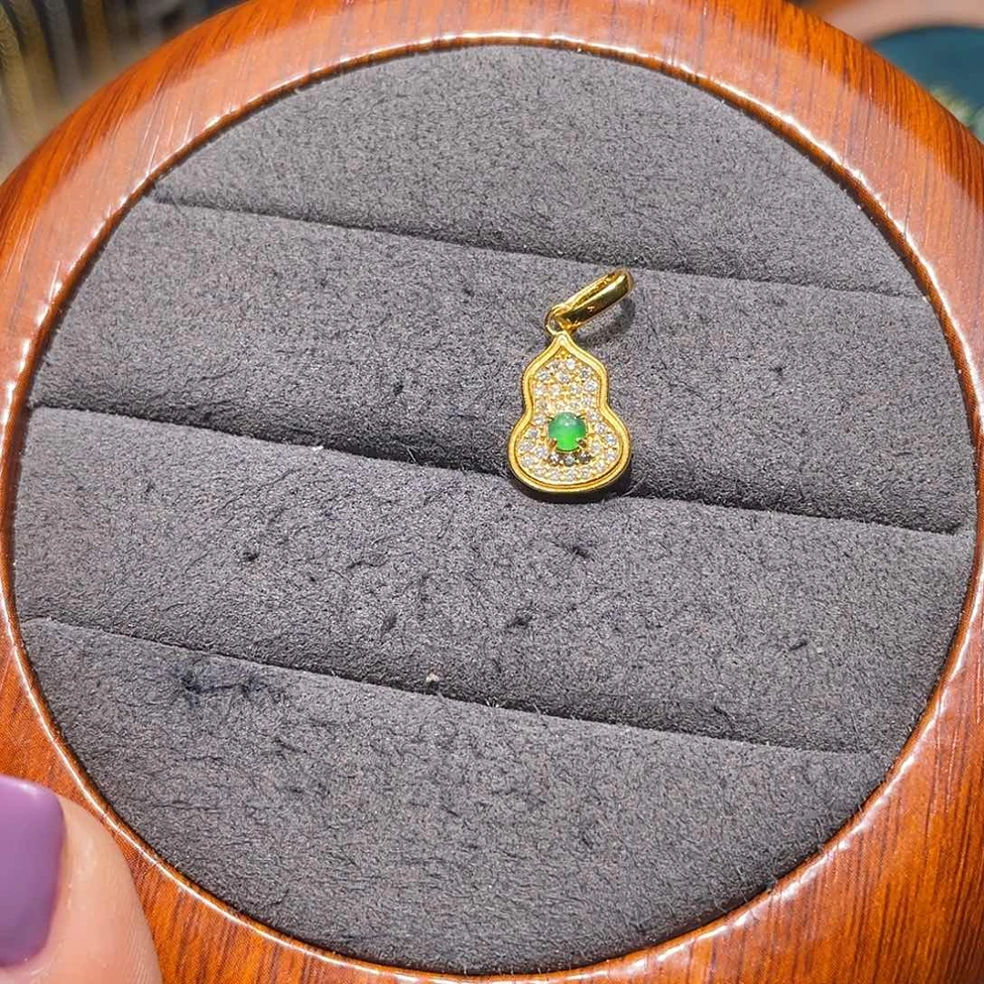 翡翠银S925镶嵌颈饰