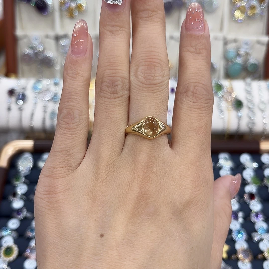 蛇纹石玉银S925镶嵌戒指