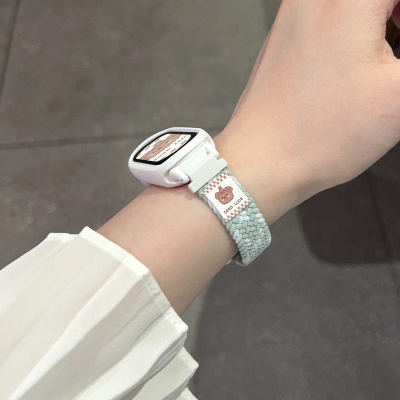 适用小米手环9表带8尼龙9Pro编织8Pro磁吸新款可爱7高级NFC版透气