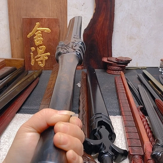 紫光檀木80长残剑