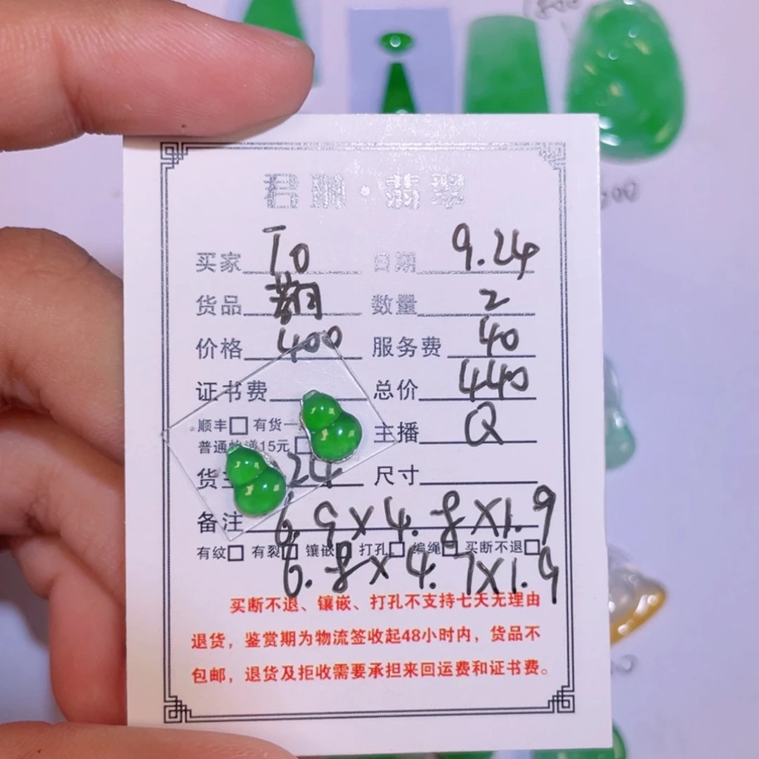 T***o颈饰未镶嵌翡翠裸石
