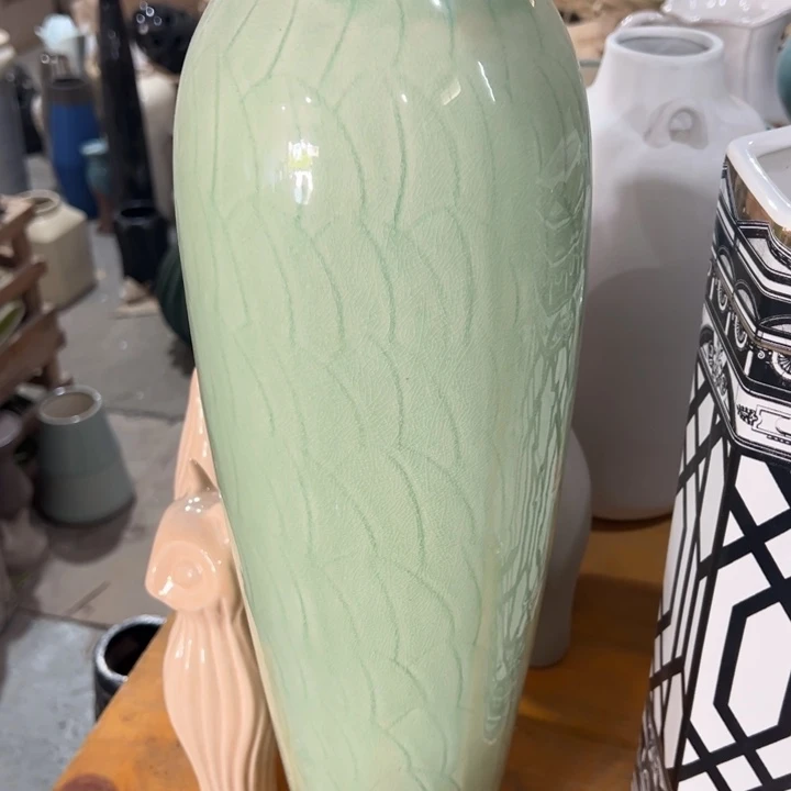 陶瓷花瓶摆件微瑕捡漏出