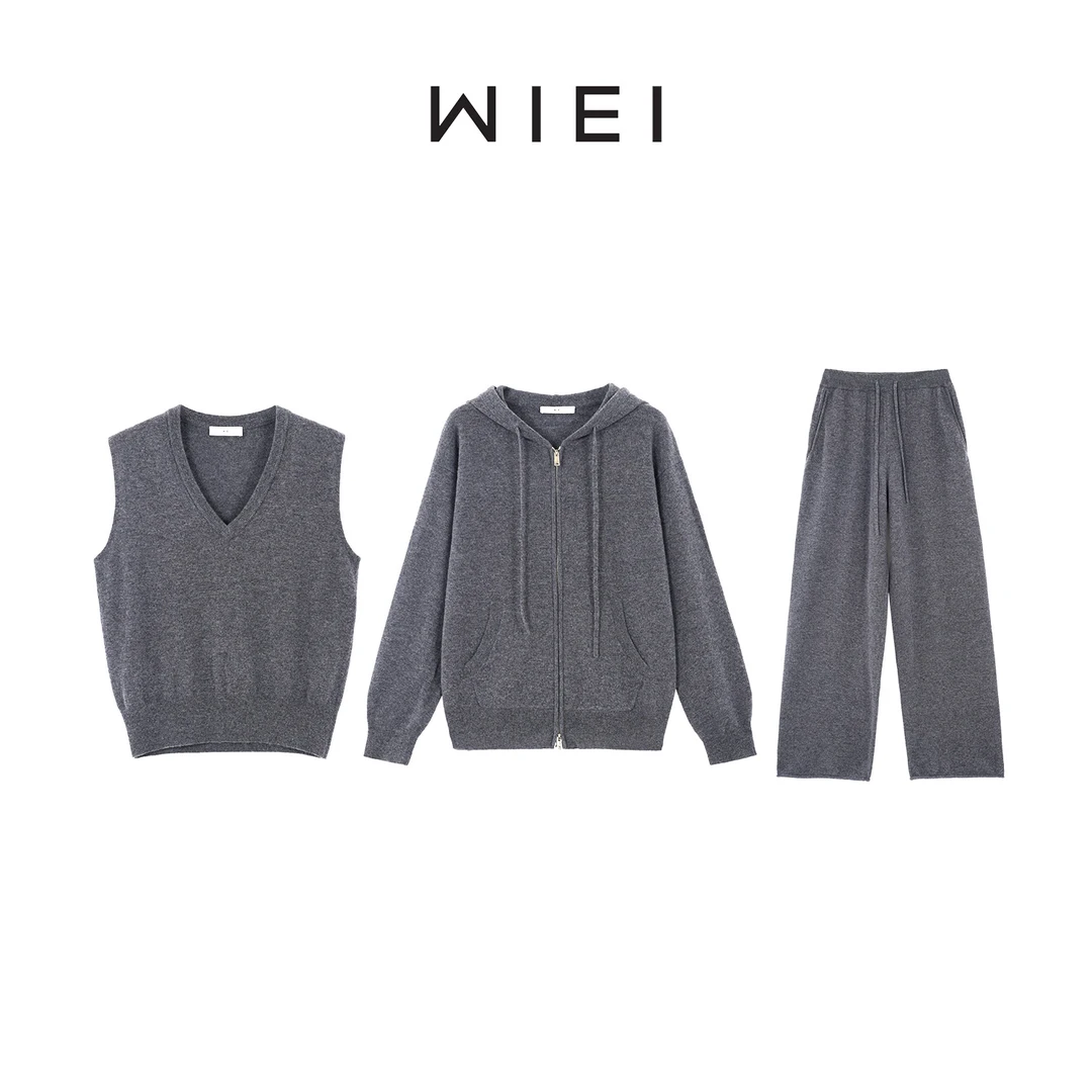 《WI EI》万年经典款*极细荃羊毛松链外套马甲针织套W25209060