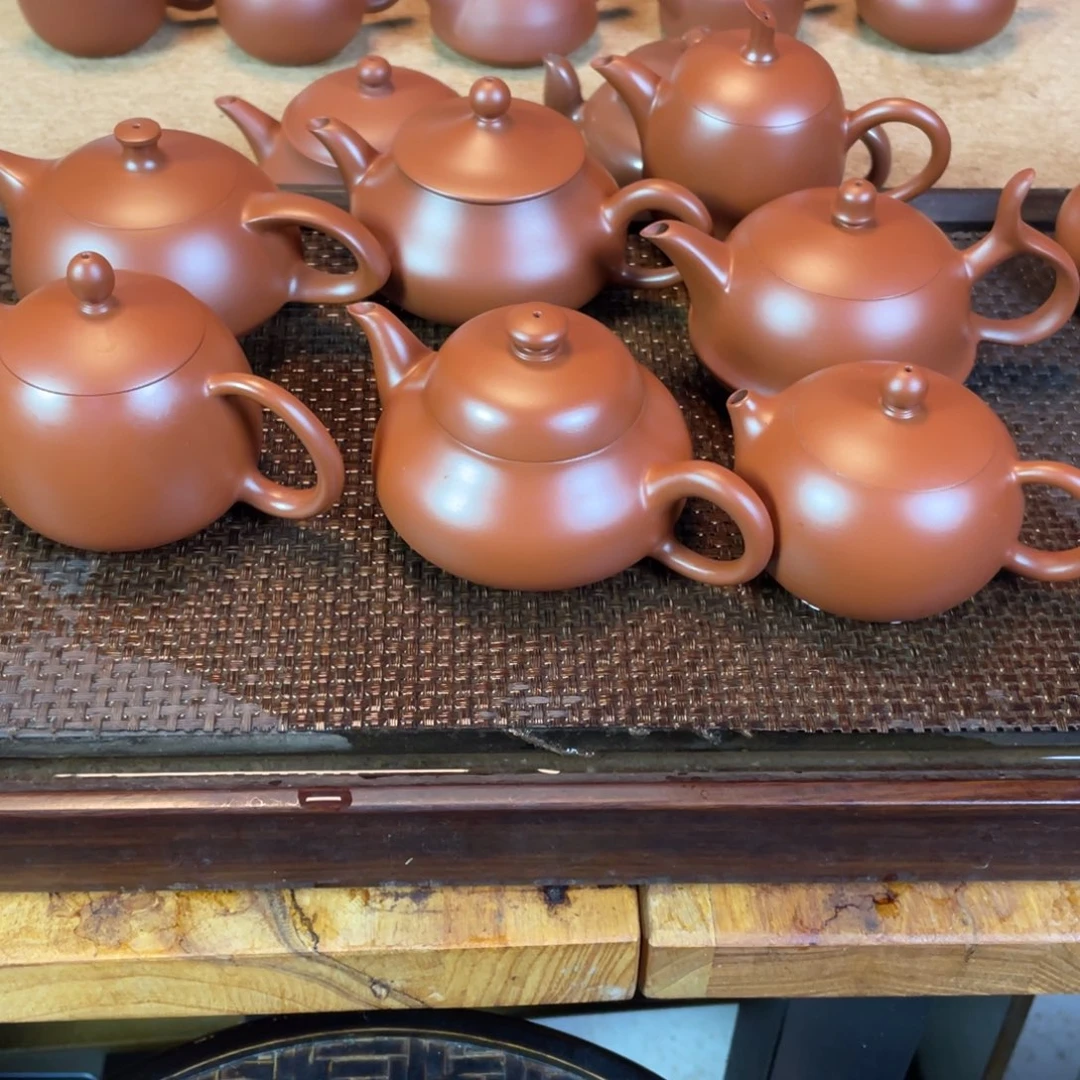 茶壶紫砂梦*天潮州手工手拉朱泥西施、龙蛋、将军、玉兔、梨壶