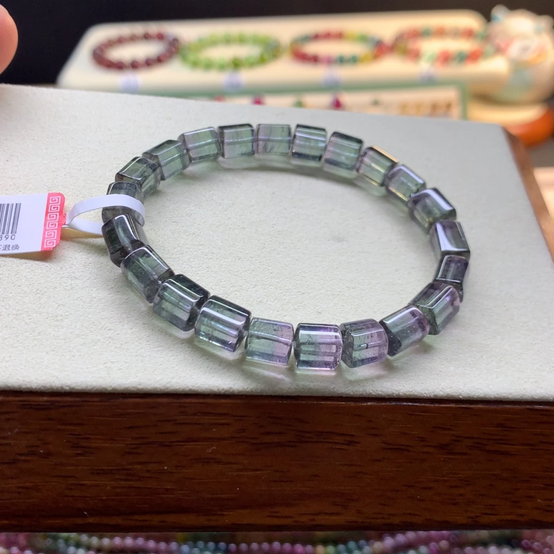 手串碧玺未镶嵌西瓜碧玺方糖手链