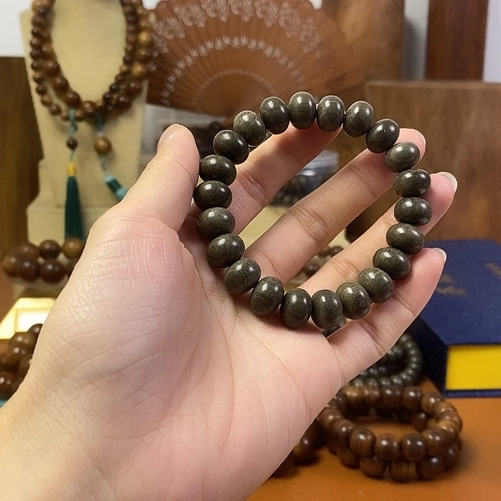 檀香木老山檀香阴沉算盘珠9-12手串