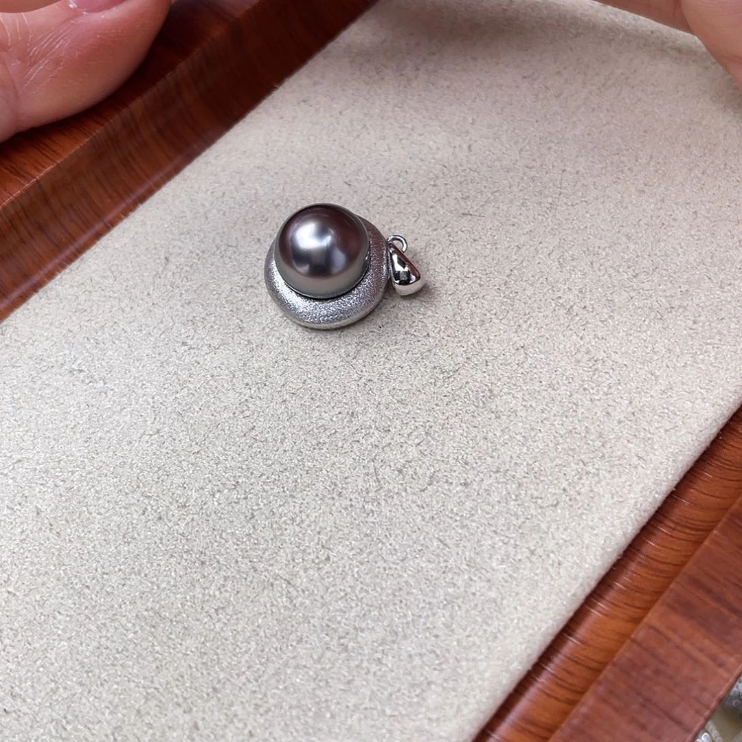 海水珍珠银S925镶嵌吊坠(不含链)