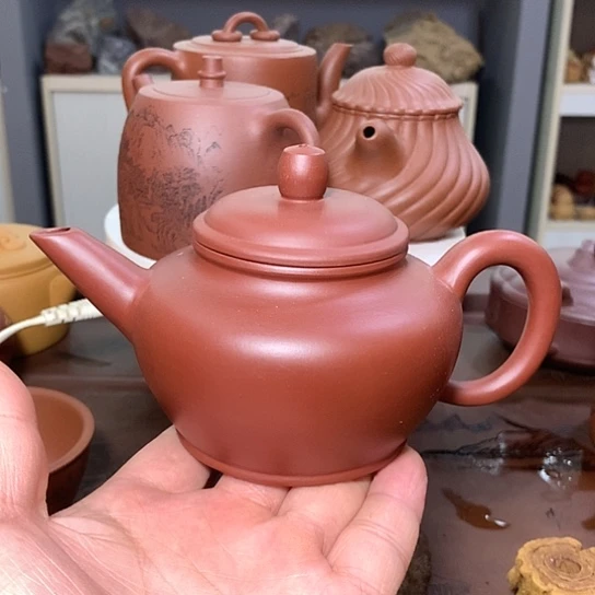 茶壶紫砂半手工制作原矿紫朱泥紫砂壶容量260