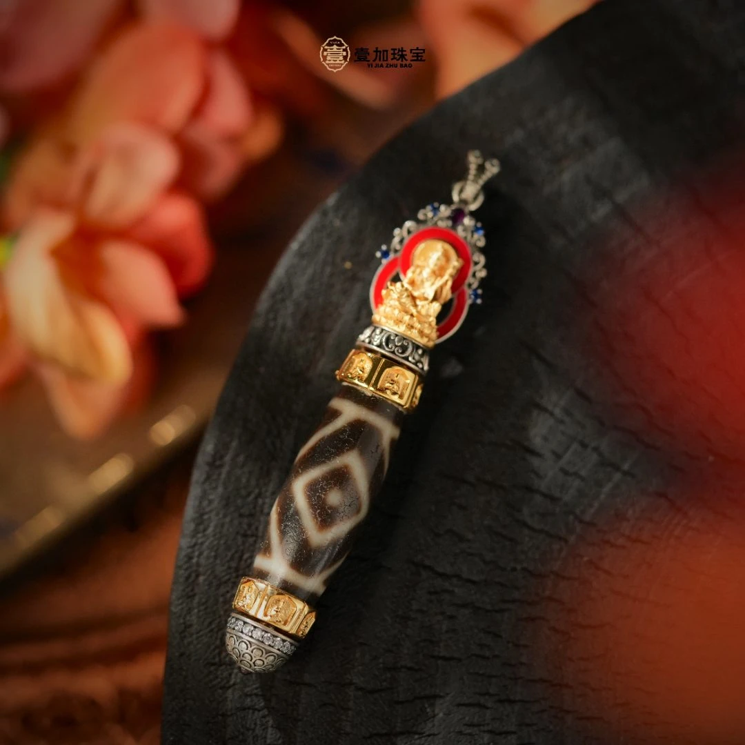 壹加师弟丨手工设计金刚星辰td玛瑙银镶吊坠多样性发一