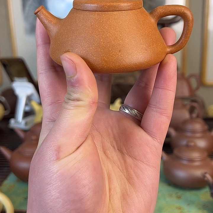 紫砂茶壶啊*全手工黄降坡子冶石瓢140c