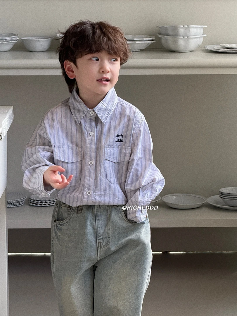 【春】卤蛋童装：条纹重塑/经典衬衫男女童韩1208