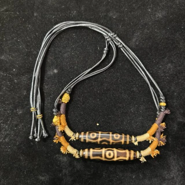 【曹美丽精选】H97137-玛瑙DIY脖挂（六眼）-多样性发其一-58*13mm