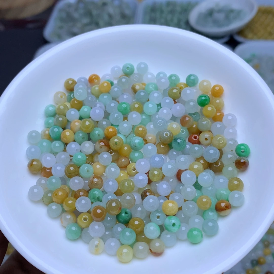 翡翠散珠卡5冰三彩40个