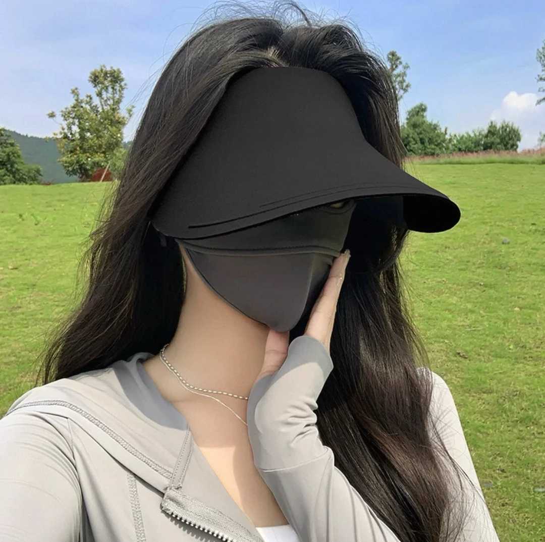 防紫外线户外透气遮阳帽大帽檐夏季遮脸防晒女款柔软可折叠帽子