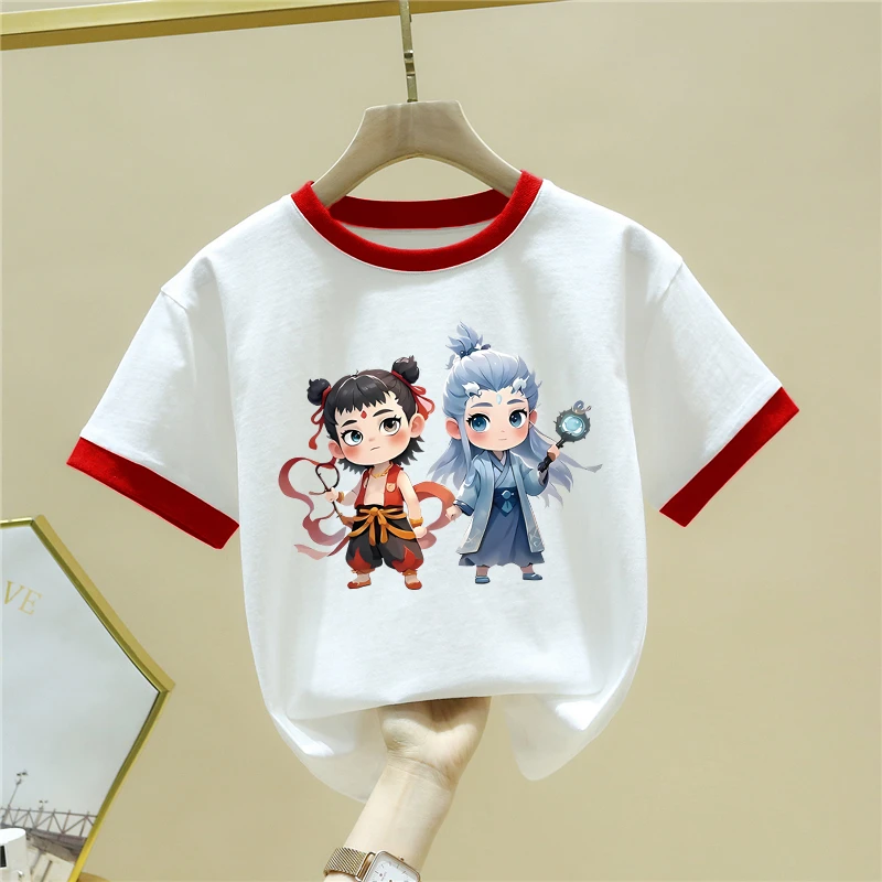 2025年新款哪吒敖丙儿童短袖T恤卡通半袖男女童上衣童装衣服潮