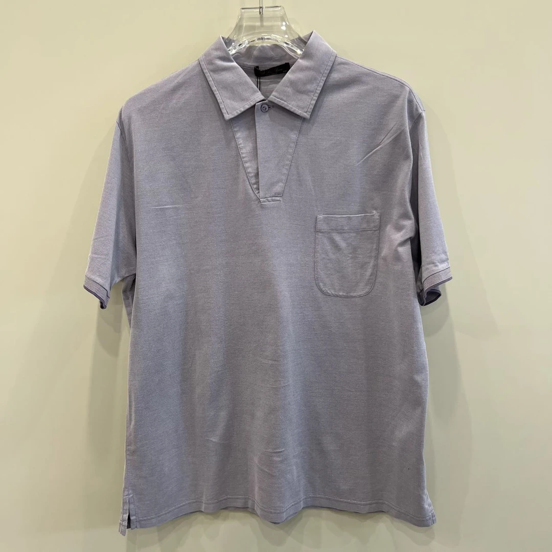 全新未使用  Loro Piana紫色Polo衫短袖 XXL码  BB00854