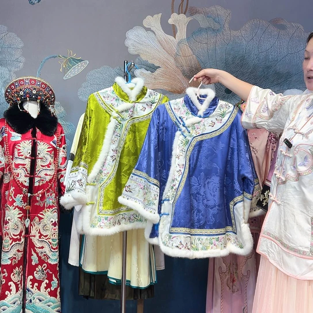 立领斜襟桑蚕丝短款太太服（拍下后台备注颜色