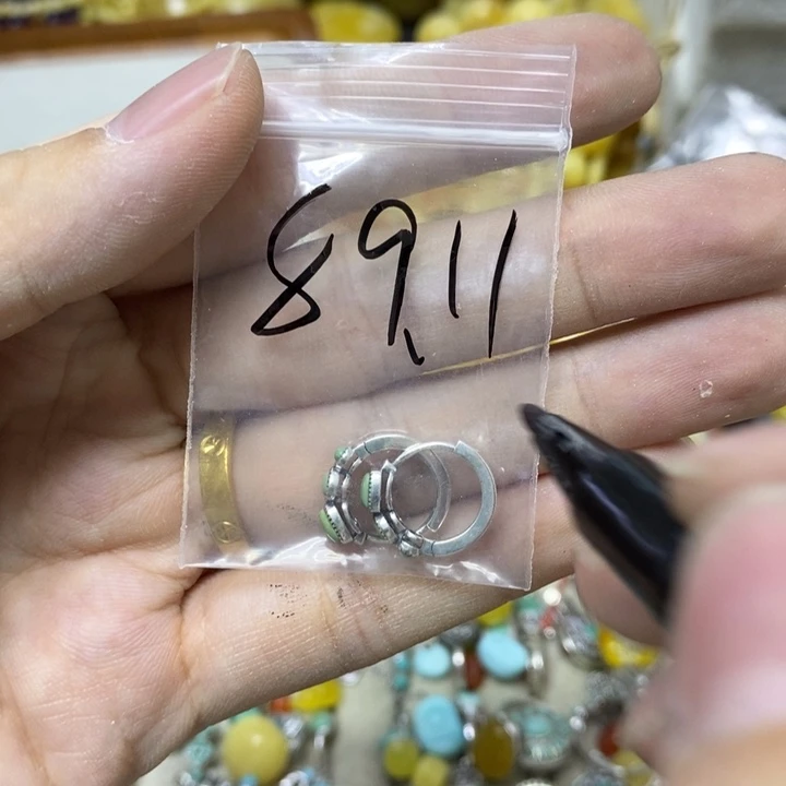 银S925镶嵌蜜蜡裸石耳扣