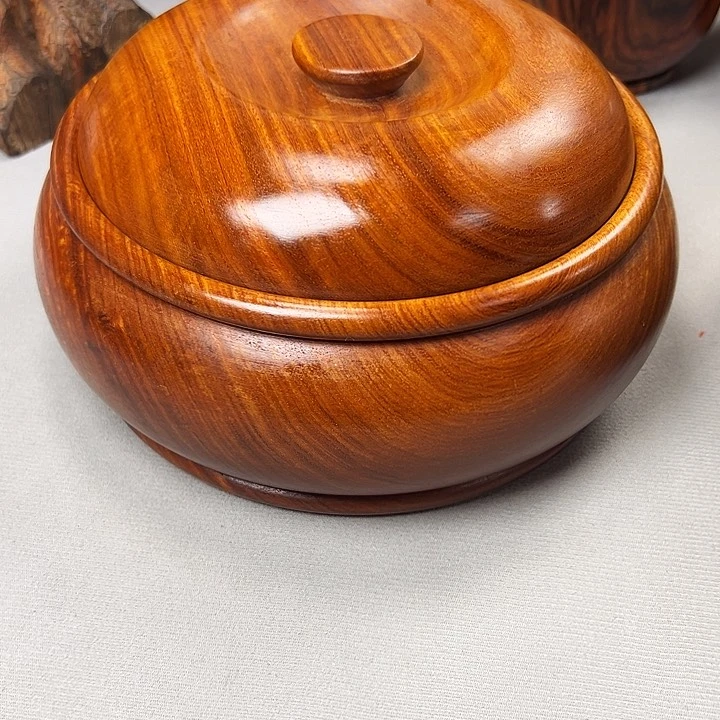 腾*缅甸花梨木罐子一个