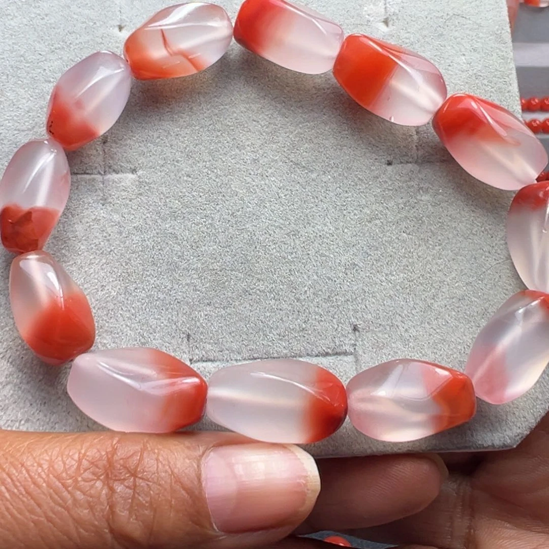 南红玛瑙保山南红冰飘串未镶嵌k*i