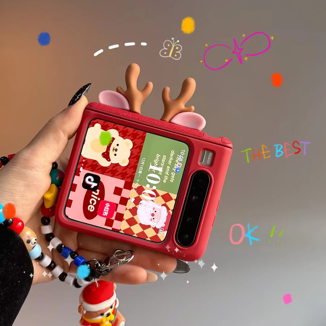 适用华为PuraX圣诞手机壳新款purax典藏版可爱卡通铰链全包保护壳