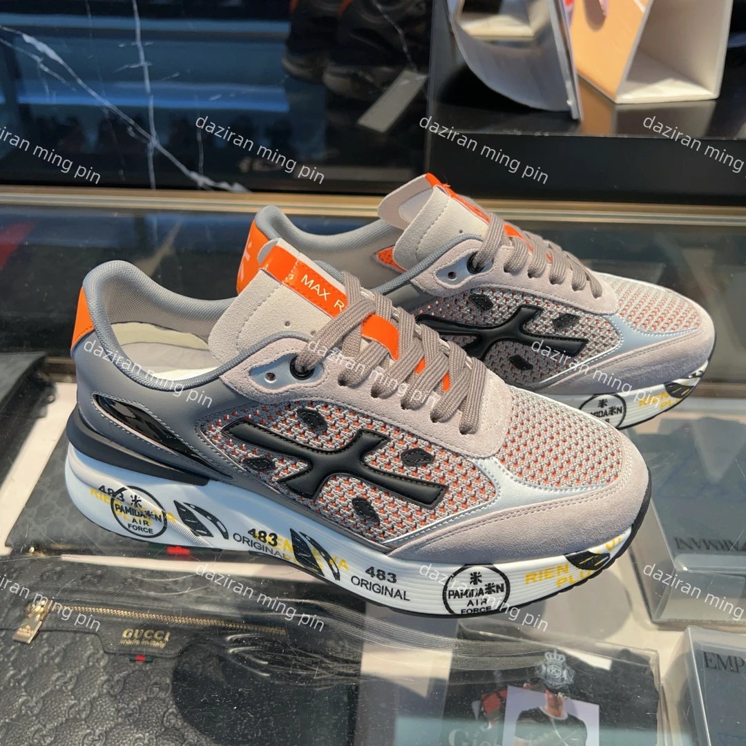 欧货高档斯丹sidan品牌男鞋2025新款百搭潮牌米字鞋休闲鞋透气