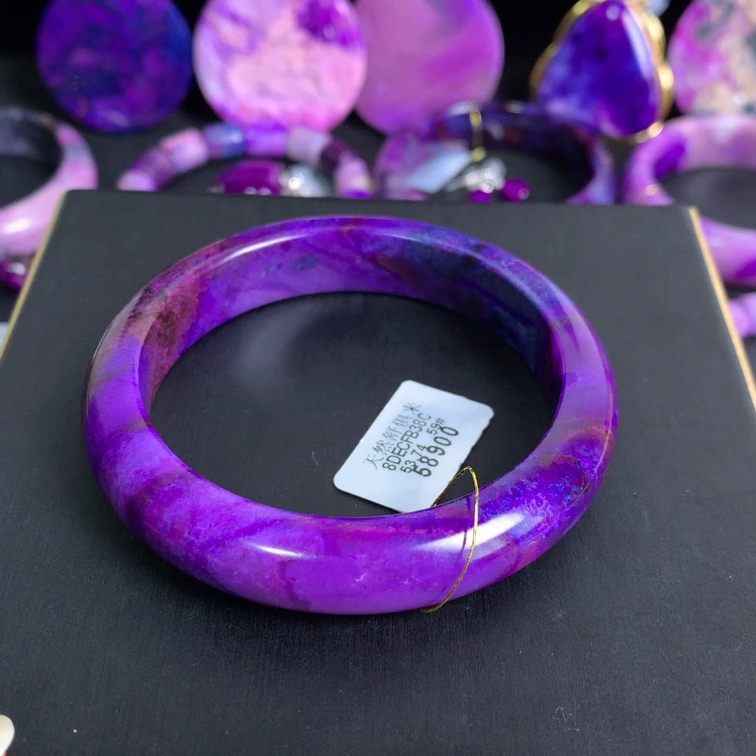 苏纪石（舒俱来）未镶嵌凝胶紫手镯59