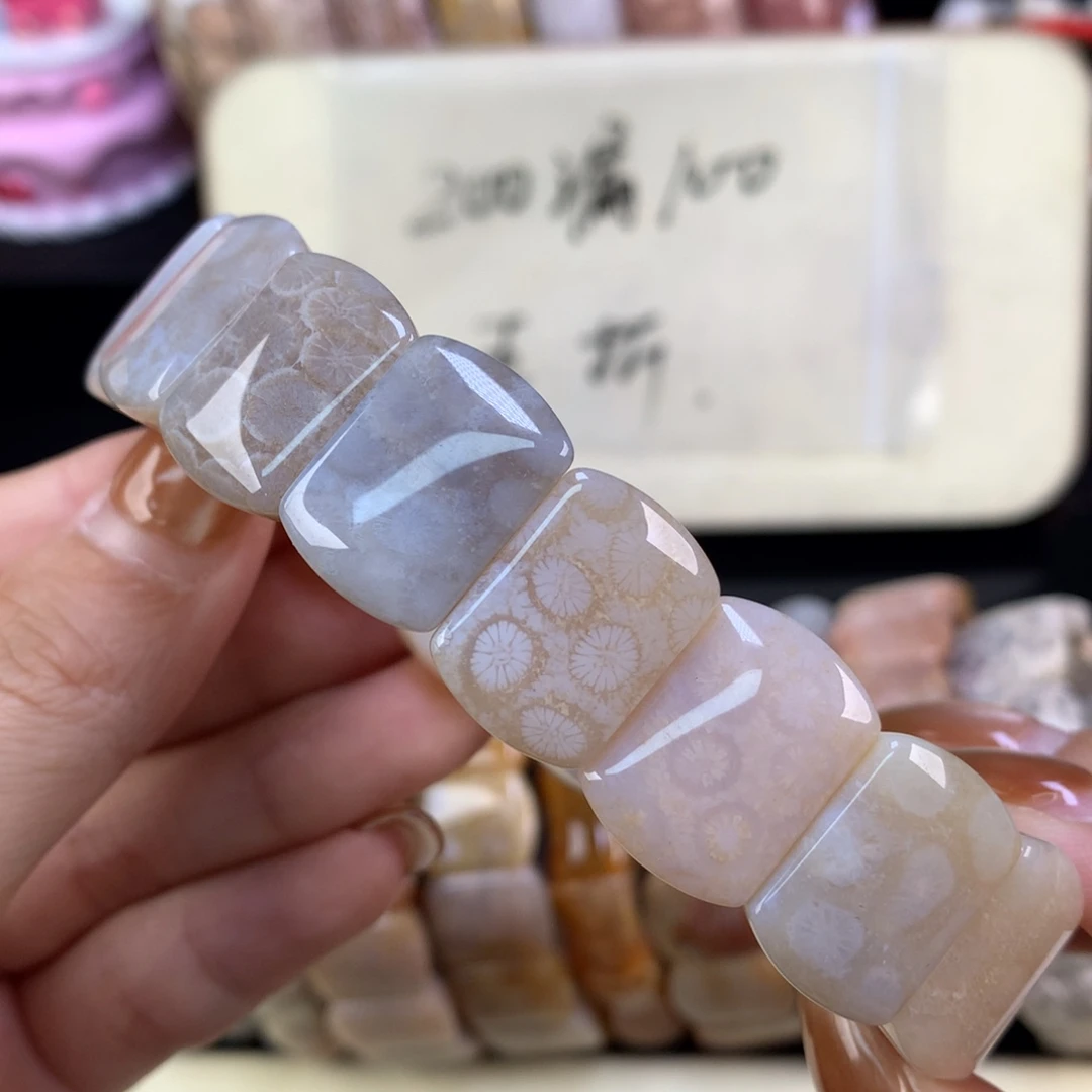 硅化珊瑚（珊瑚玉）未镶嵌吊坠(赠链)漏五折精美手牌（25号）