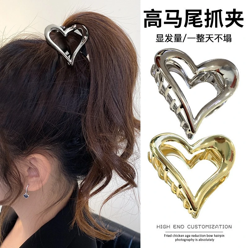 高马尾固定抓夹发夹女2025新款高级感后脑勺鲨鱼夹子发卡头饰