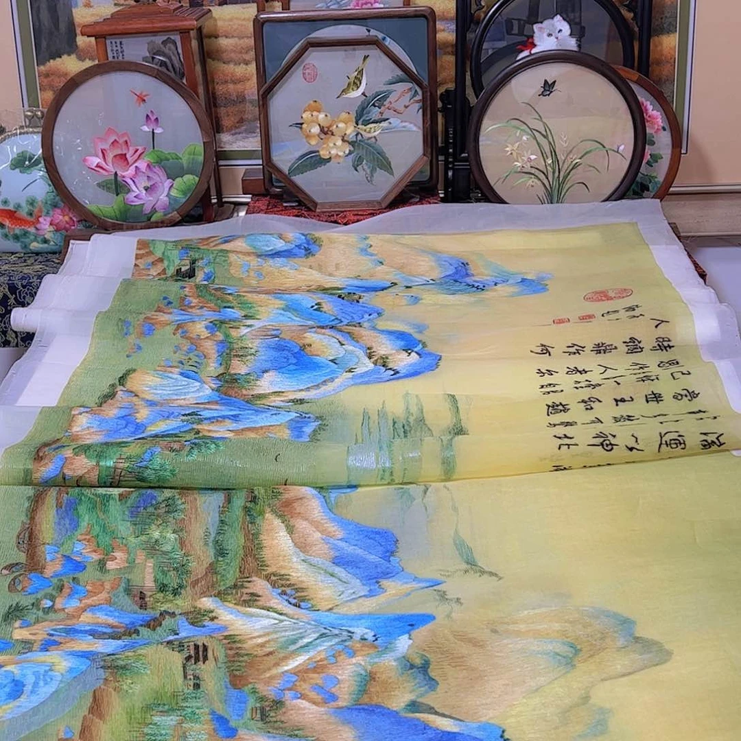 刺绣用****8纯手工刺绣画
