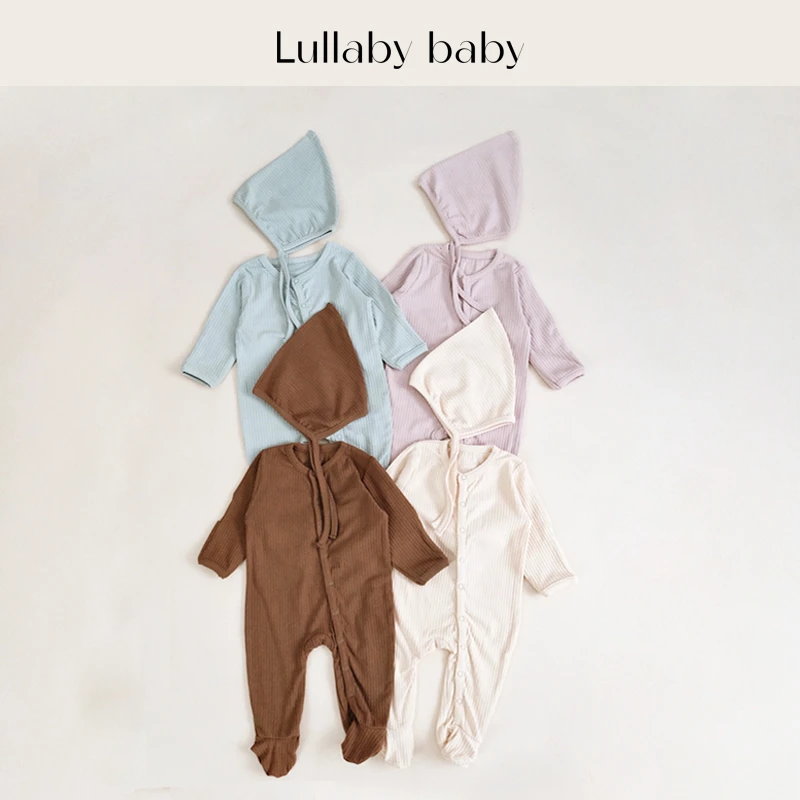 lullabybaby婴儿包屁衣春秋新生儿长袖连体衣宝宝爬服婴幼儿哈衣