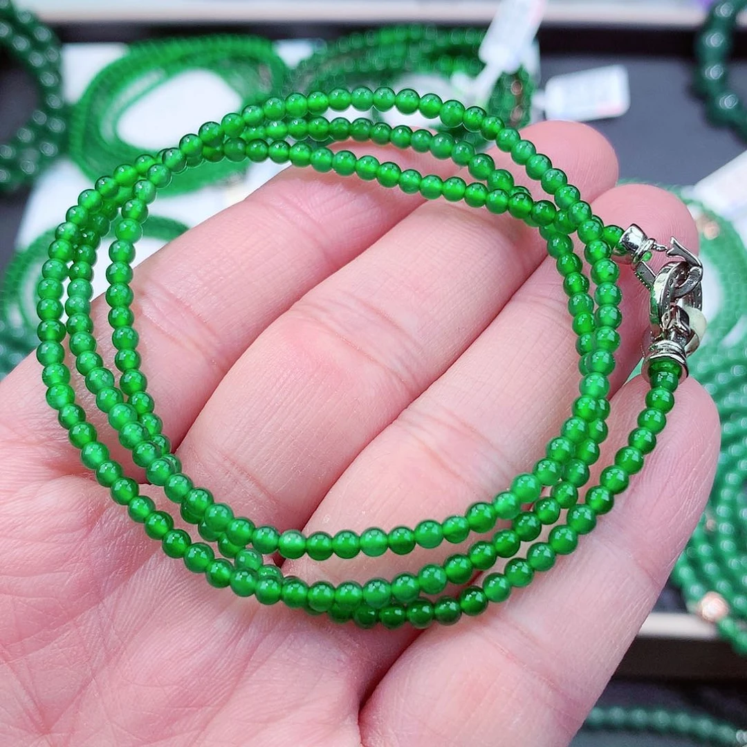 翡翠手链未镶嵌L***r天然翡翠手链未镶嵌