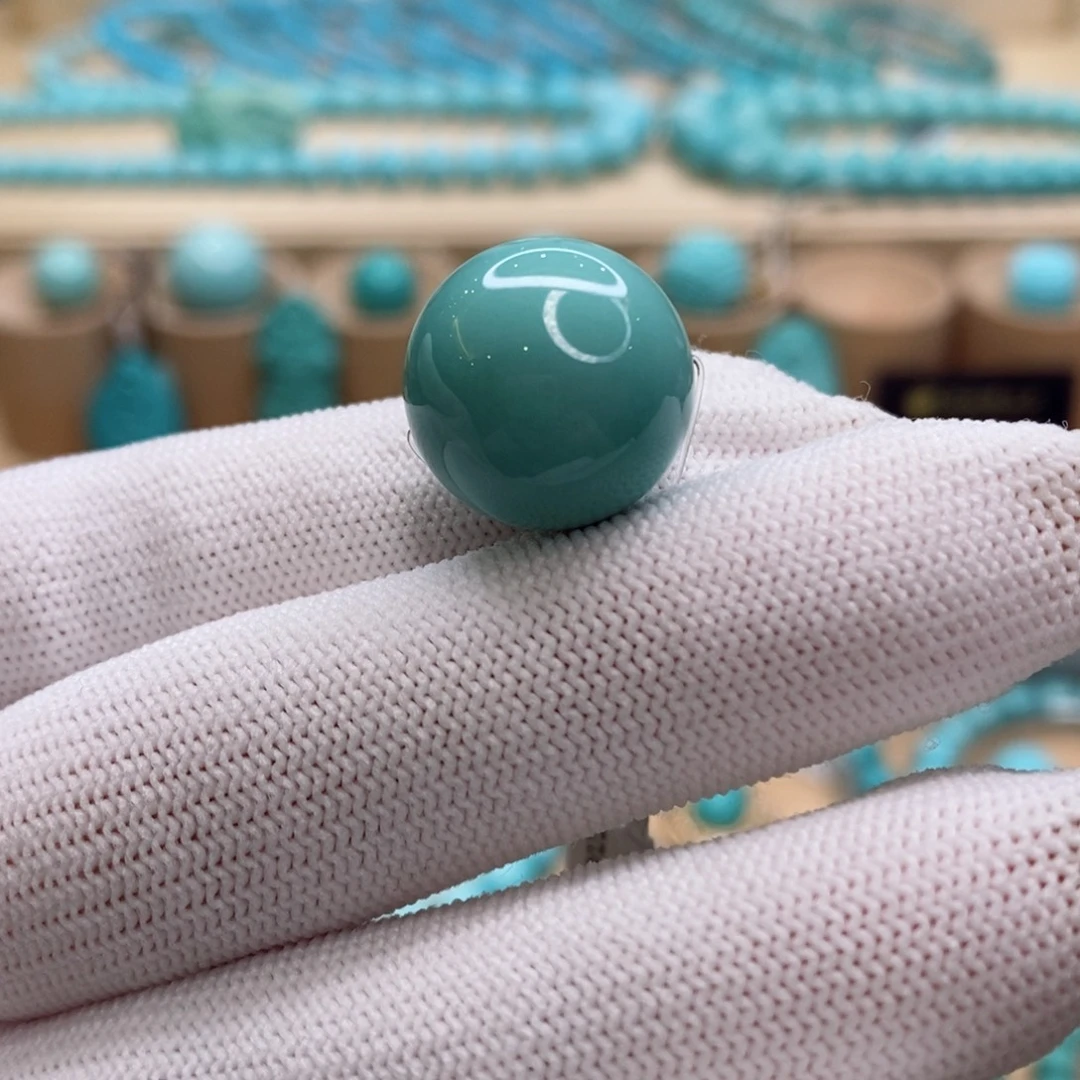 未镶嵌绿松石珠宝奇石16.5mm