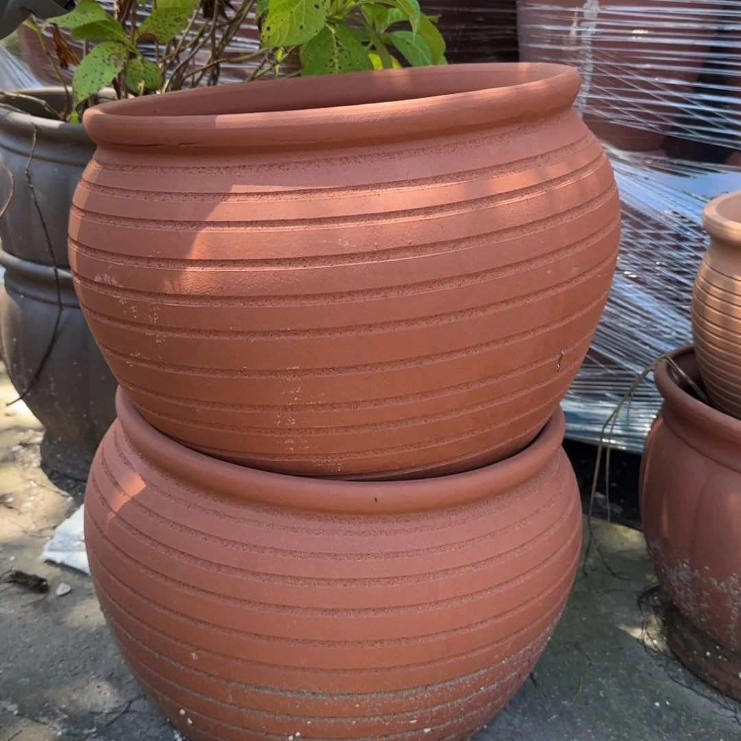 紫砂花盆口40高30宜兴紫砂