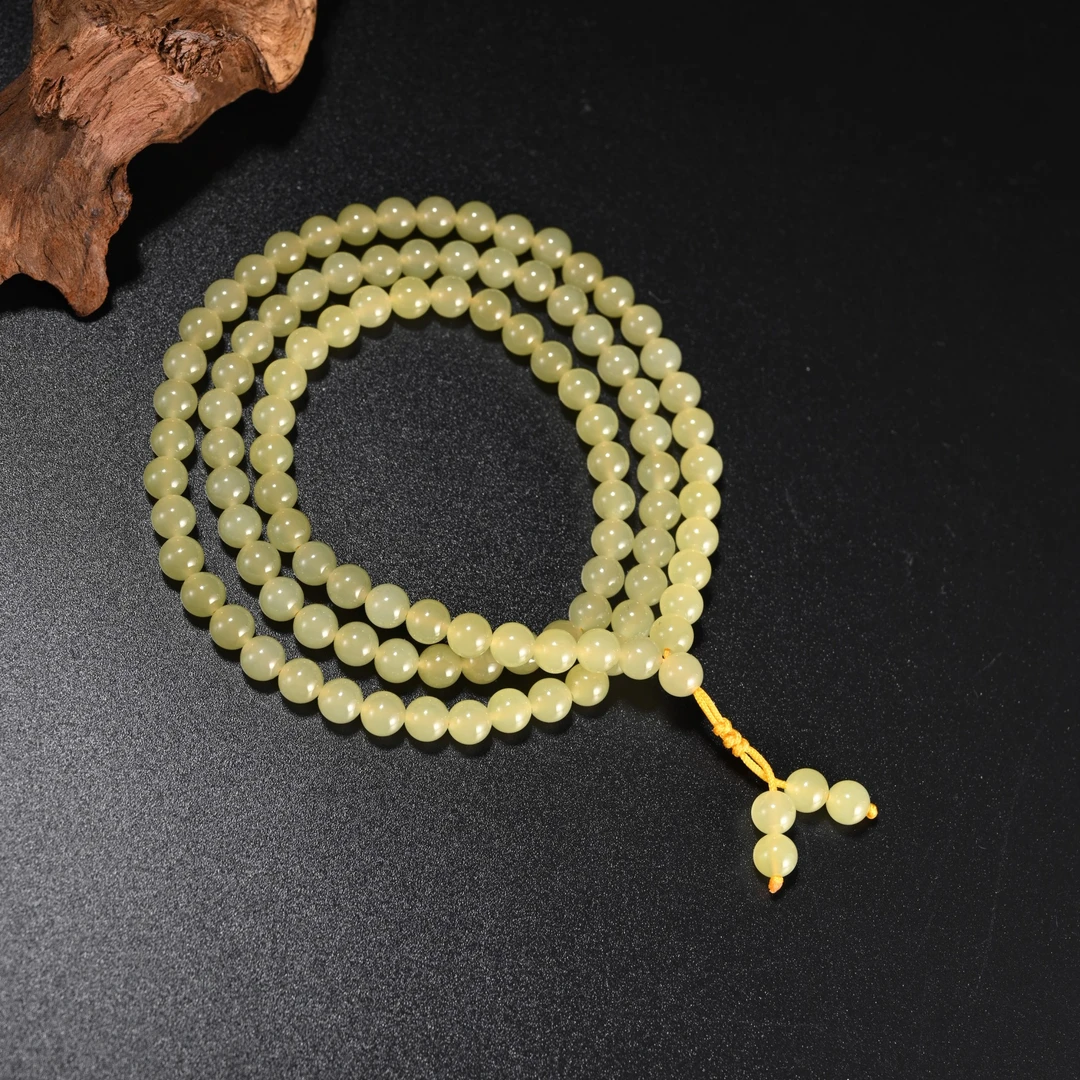 LOT8803 2511040052和田玉黄玉项链/保利