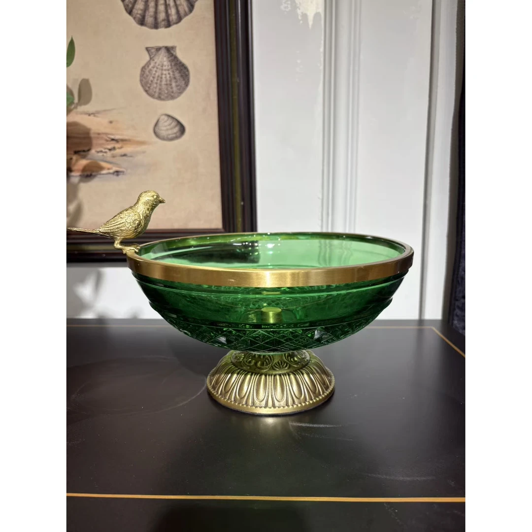 轻奢创意装饰高档水晶糖果盘