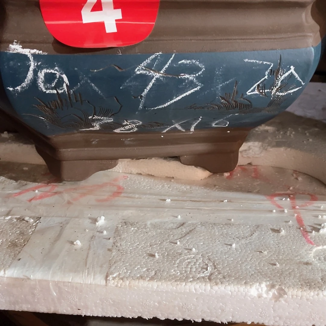 紫砂花盆六方一个