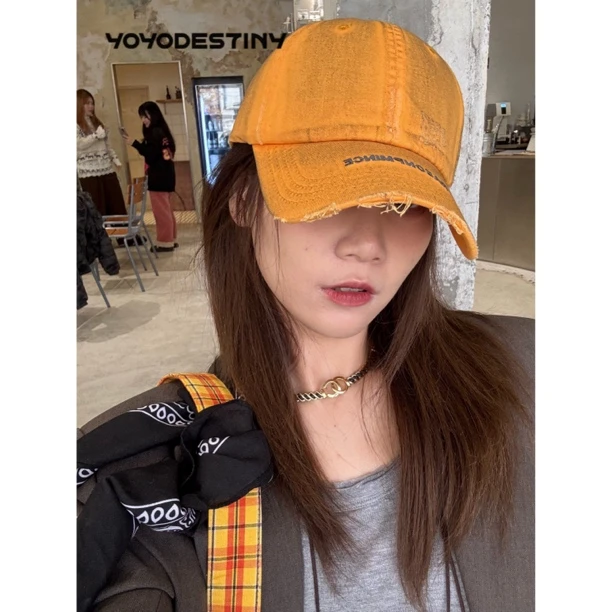 YOYO DESTINY2025早春新品棒球帽 做旧脏脏帽ins百搭韩版