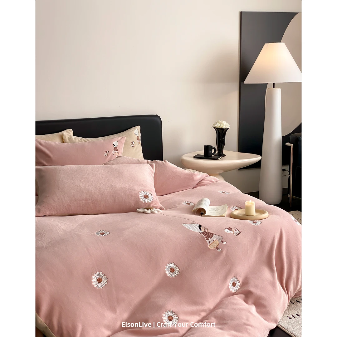 初见 A类牛奶绒套件好蓬友POM法式轻奢风抗静电