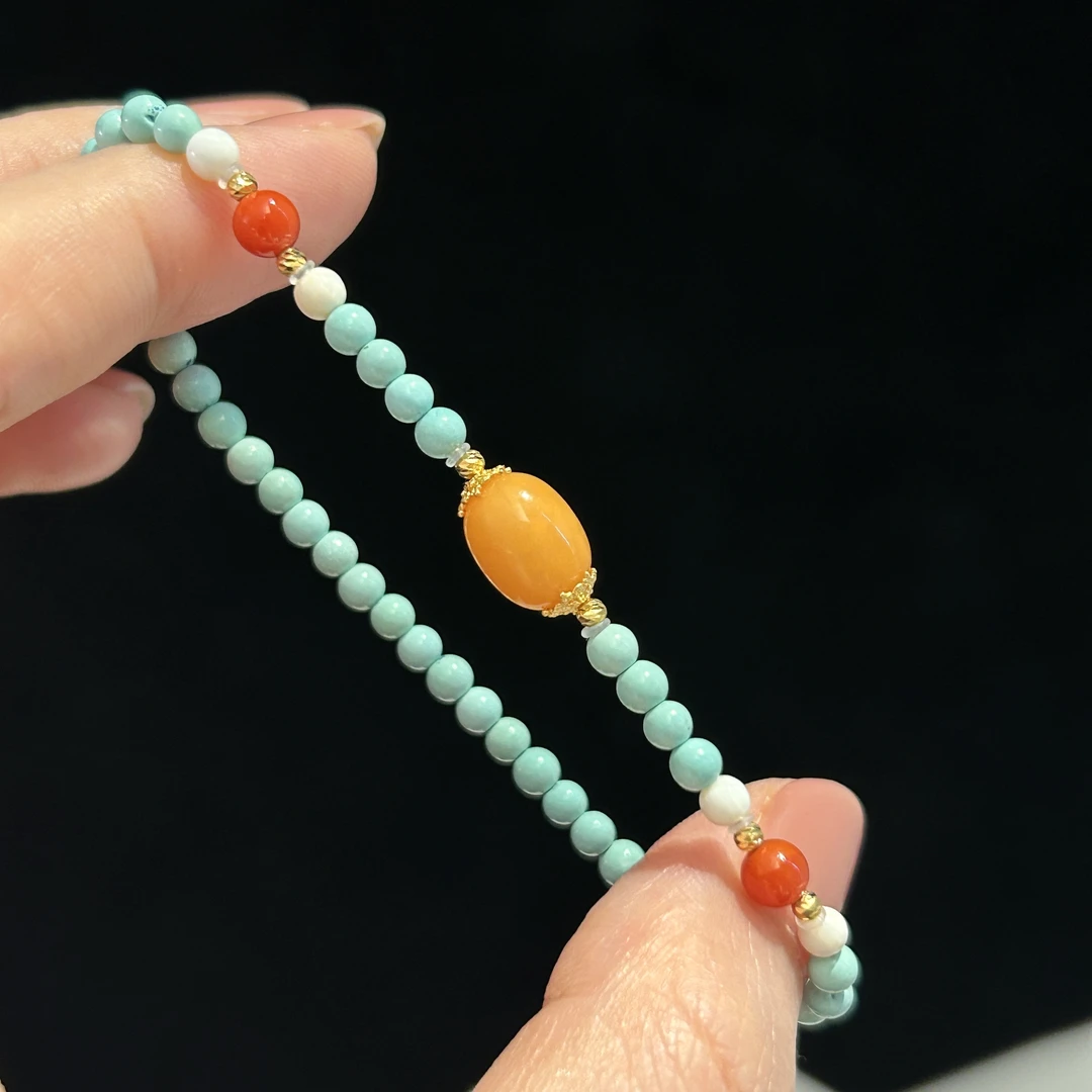 18K金 绿松石手串 246661-17  3-4mm