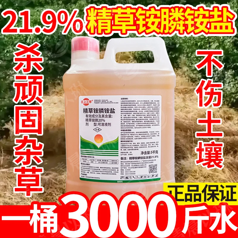 大桶5公斤21.9%精草铵膦铵盐除草剂小飞蓬牛筋草白茅强力烂根农药