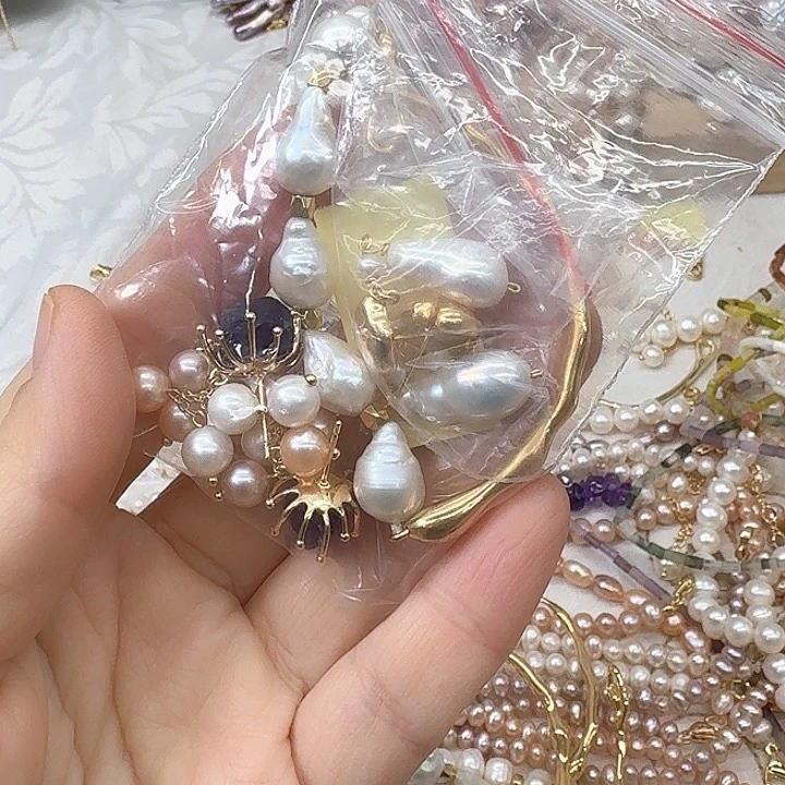 淡水珍珠耳饰银S925镶嵌