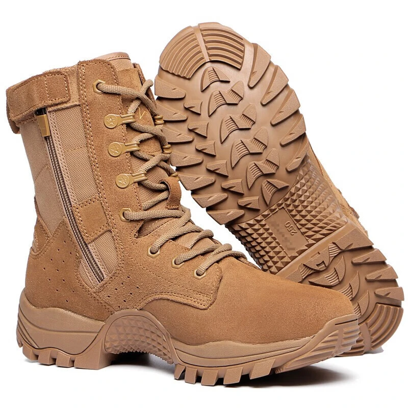 作训战靴男官网正品棕色户外训练真皮超轻便防寒刺战术靴