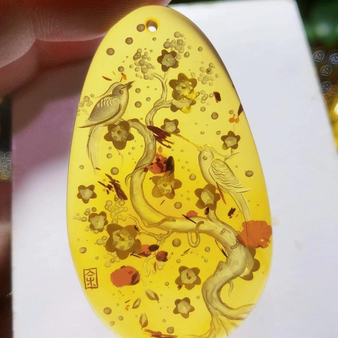 【闪购商品】琥珀（花珀）吊坠(不含链)未镶嵌