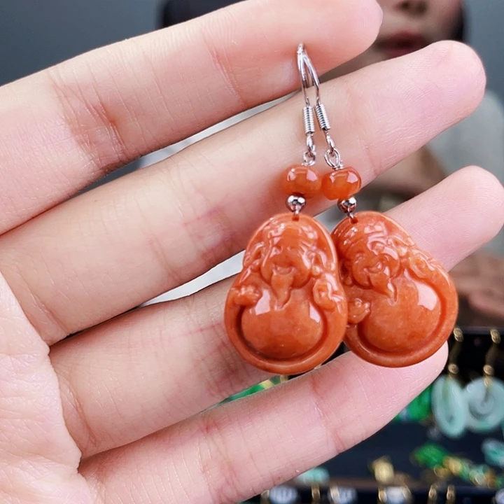 翡翠耳饰未镶嵌饰品