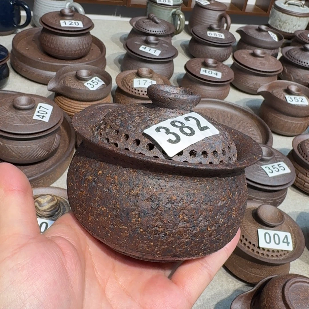 陶粗瓷茶具素色盖碗