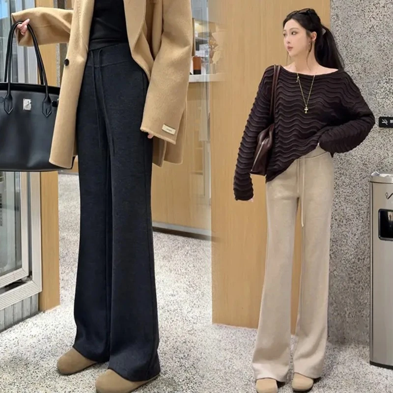 大长腿专属《160-180身高》   L733# 孕妇加绒微喇裤