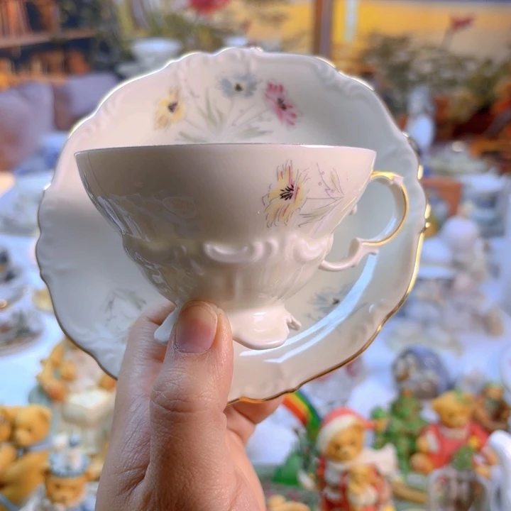 摆件欧洲中古瓷器好看冲鸭！